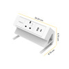 Fellowes Power Desk Clamp-On Desk Socket, 1x Power Socket, USB-A 18W + USB-C 30W, 2m Cable, White – image 3