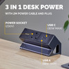 Fellowes Power Desk Clamp-On Desk Socket, 1x UK Socket, USB-A 18W + USB-C 30W, 2m Cable, Black – image 4