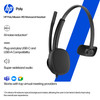 Poly Mission 425 Stereo USB Wired Headset, Noise-Cancelling Mic, USB-C with USB-A Adapter - C01B6AA#AC3 – image 4
