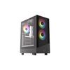VIDA Spire ATX Gaming Case, Mesh Front, 3x ARGB Fans, Tempered Glass, Black - SPIRE-BLK