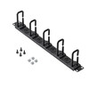 StarTech.com 1U 19" Rack Cable Management Panel, 5 D-Ring Hooks, 4 Pass-Through Holes - CABLMANAGERH – image 2