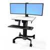 Ergotron WorkFit-C Dual Sit-Stand Workstation with Height-Adjustable Keyboard Tray - 24-214-085 – image 3