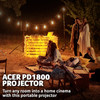 Acer PD1800 4K UHD LED Projector, 1000 ANSI Lumens, 8000:1 Contrast, HDMI 2.0 - MR.JXX11.002