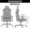 Anda Seat Novis Ultra XL Gaming Chair, PVC Leather, 155° Recline, Headrest & Lumbar Pillows, Black - 23XL01BPVB02 – image 2