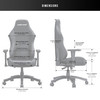 Anda Seat Luna Large Gaming Chair, Black/Orange PVC Leather, Reclining, Neck & Lumbar Pillows - 1848BOPV – image 7