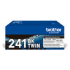 Brother TN-241BK Black Toner Cartridge Twin Pack, 2,500 Pages Each - TN241BKTWIN