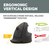 Fellowes Breyta Plus+ Ergonomic Vertical Mouse, Small, Right-Handed, Bluetooth/Dongle/Wired – image 3