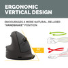 Fellowes Breyta Plus+ Ergonomic Vertical Mouse, Medium, Left-Handed, Bluetooth/Dongle/Wired – image 3