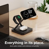 NOCO XGrid XDS3 3-in-1 Wireless Charging Stand for iPhone, Apple Watch & AirPods, Black, MagSafe Compatible - XDS3B – image 3