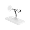 HyperJuice Next Qi2 4-in-1 Magnetic Charging Stand, 15W, White - HJ3004WHGL