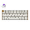 Keychron K2 HE Special Edition Wireless Magnetic Switch Keyboard, UK ISO, White, Rosewood Frame - K2H-Q1-UK