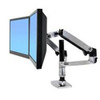 Ergotron LX Vertical Stacking Dual Monitor Arm, Desk Mount, 2x Screens up to 24", Polished Aluminium - 45-248-026 – image 4
