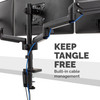 Fellowes Platinum Series Triple Monitor Arm, Gas Spring, Clamp/Grommet, 2x USB, VESA 75/100 - 8042601 – image 6