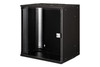 Digitus SoHo Pro 19" 12U Wall Mount Network Cabinet, Glass Door, 400mm Deep, 60kg, Black - DN-49207