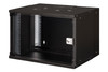 Digitus SoHo Pro 19" 7U Wall Mount Network Cabinet, Glass Door, 400mm Deep, 60kg, Black - DN-49203