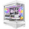 Antec Constellation C2M ARGB Micro-ATX PC Case, 270° Panoramic Tempered Glass, 240mm and 120mm ARGB PWM Fans, USB-C, 360mm Radiator Support, White