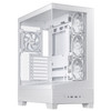 ASUS A31 PLUS TG ARGB Mid Tower PC Case, Tempered Glass, 8° Angled Base, White - 90DC00R3-B19000