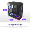 NZXT H9 Flow RGB+ Dual-Chamber Mid-Tower ATX PC Case, Black - CM-H92FB-P1 – image 2