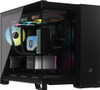 Corsair iCUE LINK 2500X RGB Micro-ATX Dual-Chamber PC Case, Tempered Glass, 2x RX120 RGB Fans, Black - CC-9011267-WW