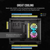 Corsair iCUE LINK 2500X RGB Micro-ATX Dual-Chamber PC Case, Tempered Glass, 2x RX120 RGB Fans, Black - CC-9011267-WW – image 6