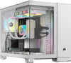 Corsair iCUE LINK 2500X RGB Micro-ATX Dual-Chamber PC Case, Tempered Glass, 2x RX120 RGB Fans, White - CC-9011268-WW