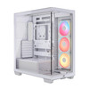 Corsair 3500X LX-R RGB iCUE LINK Mid Tower PC Case, Panoramic Glass, 3x LX120-R RGB Fans, White - CC-9011325-WW