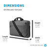 HP Prelude 15.6" Topload Laptop Bag, Padded Compartment, Crossbody Strap, Grey - 1E7D7AA – image 2