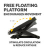 Fellowes Professional Series Ultimate Foot Support, 3 Height Settings, Rocking Platform, Black - 8067001 – image 4