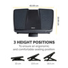Fellowes Professional Series Ultimate Foot Support, 3 Height Settings, Rocking Platform, Black - 8067001 – image 3