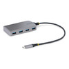 StarTech.com 4-Port USB-C Hub, 5Gbps, 4x USB-A, Bus Powered, Micro-USB Aux Input, 30cm Cable - 5G4AB-USB-C-HUB