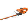 BLACK+DECKER 420W Electric Hedge Trimmer, 45cm Dual Action Blade, 16mm Cut Capacity - BEHT201-GB