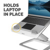 Fellowes Hana LT Adjustable Laptop Stand, up to 19" & 4.5kg, 10.2-40.6cm Height, White – image 5