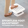 Fellowes Hana LT Ergonomic Under-Desk Foot Rest, 2 Height Settings, Tilting Platform, White – image 6