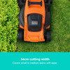 BLACK+DECKER 1400W Corded Electric Lawn Mower, 34cm Cutting Width, for Gardens up to 400m² - BEMWP340-GB – image 3