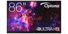 Optoma 3863RK 86" 4K Interactive Flat Panel Display, Android 14, 50-Point Touch, 2x 20W Speakers - H1F0H08BW101