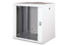 DIGITUS Unique 12U 19" Wall Mounting Network Cabinet, 643 x 600 x 450 mm, Glass Door, 100 kg, Grey - DN-1912-U