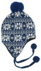 KitSound Audio Peruvian Knit Bobble Beanie Hat Built in Removable Headphones
