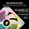 Corsair iCUE LINK QX120 RGB 120mm PWM Fan 3-Pack with System Hub, White - CO-9051006-WW – image 6