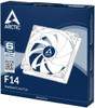 Arctic F14 - 140mm Computer Case Fan - 1350 RPM- Black/White
