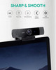 Aukey Full HD (1080p) Webcam For Video Chat With Stereo Microphone - Black - USB