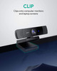 Aukey Full HD (1080p) Webcam For Video Chat With Stereo Microphone - Black - USB