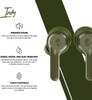 Skullcandy Indy Wireless Bluetooth In-Ear Earphones - Olive Green