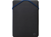 HP 14.1 Inch Protective Reversible Laptop Notebook Sleeve Case - Black & Blue