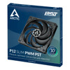 Arctic P12 Slim PWM PST Pressure-optimised 120 mm Case Fan with Y-cable