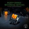 Razer BlackWidow Lite Silent Orange Mechanical Switch Wired TKL Gaming Keyboard