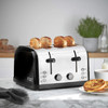Russell Hobbs 28360 4 Slice Toaster Black & Stainless Steel