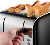Russell Hobbs 28360 4 Slice Toaster Black & Stainless Steel