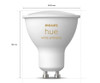 Philips Hue White Ambiance GU10 LED Smart Light Bulb - Single Pack