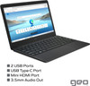 GeoBook 120 12.5" Windows 10 Laptop Intel Celeron N3450 4GB RAM 64GB eMMC Black