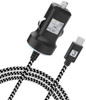 USB-C Fast Car Charger Cigarette Lighter Socket Adapter 1.2m for Phones